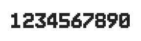 7×10数字点阵字体 ddN710BB1885