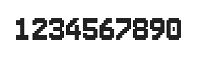 7×10数字点阵字体 ddN710BB1891