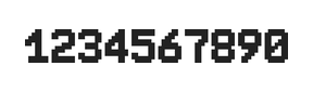 7×10数字点阵字体 ddN710BB1923
