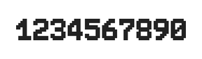 7×10数字点阵字体 ddN710BB1937