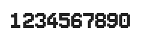 7×10数字点阵字体 ddN710BB1951