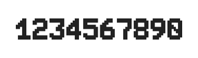 7×10数字点阵字体 ddN710BB1983