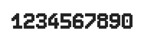 7×10数字点阵字体 ddN710BB1992