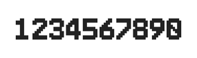 7×10数字点阵字体 ddN710BB1997