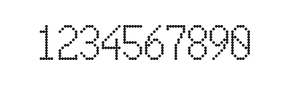 7×13数字点阵字体 ddN713AA0006
