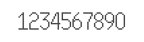 7×13数字点阵字体 ddN713AA0007