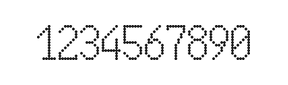 7×13数字点阵字体 ddN713AA0011