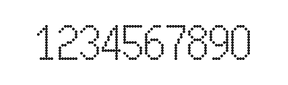 7×13数字点阵字体 ddN713AA0015