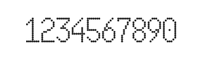 7×13数字点阵字体 ddN713AA0030