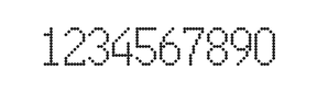 7×13数字点阵字体 ddN713AA0036