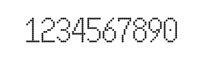 7×13数字点阵字体 ddN713AA0045