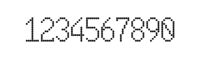 7×13数字点阵字体 ddN713AA0053