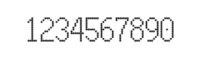 7×13数字点阵字体 ddN713AA0054