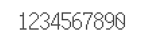 7×13数字点阵字体 ddN713AA0060