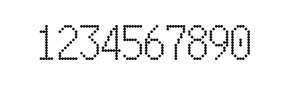 7×13数字点阵字体 ddN713AA0061