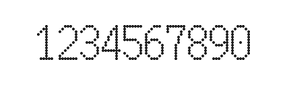 7×13数字点阵字体 ddN713AA0077
