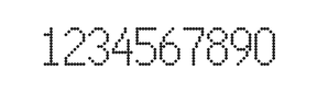 7×13数字点阵字体 ddN713AA0085
