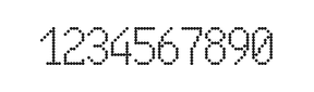 7×13数字点阵字体 ddN713AA0100