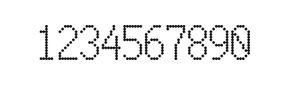 7×13数字点阵字体 ddN713AA0102