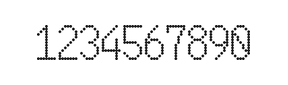 7×13数字点阵字体 ddN713AA0103