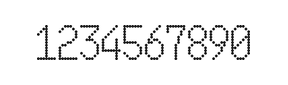 7×13数字点阵字体 ddN713AA0106