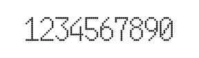 7×13数字点阵字体 ddN713AA0108