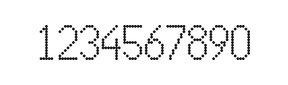 7×13数字点阵字体 ddN713AA0111