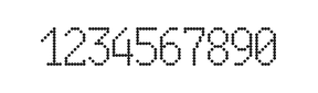 7×13数字点阵字体 ddN713AA0112