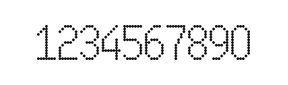 7×13数字点阵字体 ddN713AA0115