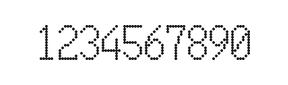 7×13数字点阵字体 ddN713AA0116