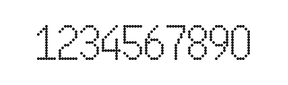 7×13数字点阵字体 ddN713AA0117