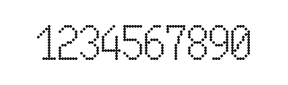 7×13数字点阵字体 ddN713AA0120