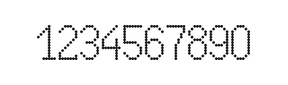7×13数字点阵字体 ddN713AA0121