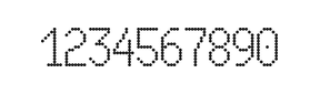 7×13数字点阵字体 ddN713AA0122