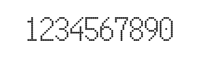 7×13数字点阵字体 ddN713AA0126