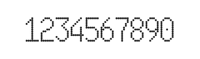 7×13数字点阵字体 ddN713AA0127
