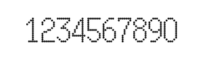 7×13数字点阵字体 ddN713AA0131