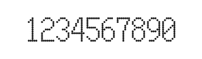 7×13数字点阵字体 ddN713AA0133