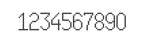 7×13数字点阵字体 ddN713AA0137