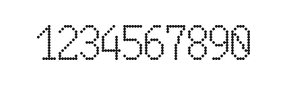 7×13数字点阵字体 ddN713AA0141
