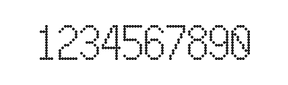 7×13数字点阵字体 ddN713AA0144