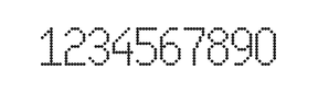7×13数字点阵字体 ddN713AA0166