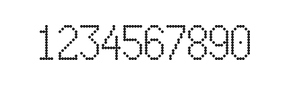 7×13数字点阵字体 ddN713AA0170