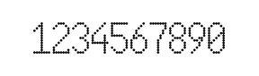 7×13数字点阵字体 ddN713AA0174