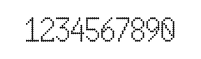 7×13数字点阵字体 ddN713AA0177