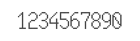 7×13数字点阵字体 ddN713AA0181