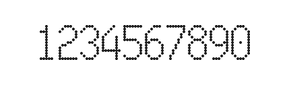 7×13数字点阵字体 ddN713AA0191