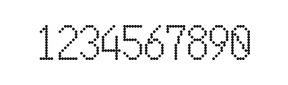 7×13数字点阵字体 ddN713AA0197