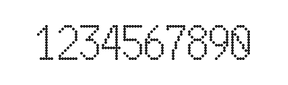 7×13数字点阵字体 ddN713AA0201