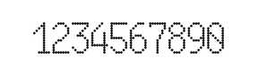 7×13数字点阵字体 ddN713AA0202